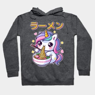 Kawaii Unicorn Eating Ramen Noodles Japanese Food Lover Hoodie